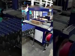 Mesin strapping PP otomatis dengan troli teleskopik dan mesin perekat folder otomatis