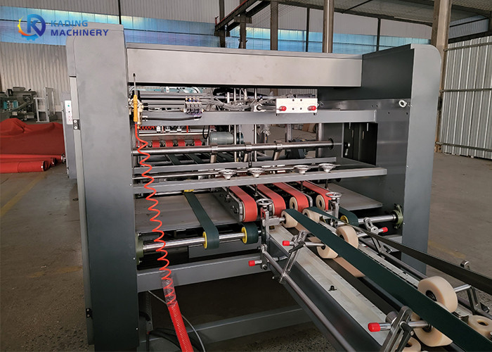 1050 paku/menit Mesin Folder Gluer Stitcher Otomatis Untuk Perekatan Bergelombang Dan Jahitan Karton
