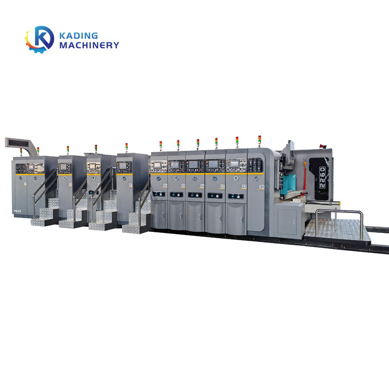 CE Leading Edge Carton Printing Machine Untuk Kotak Karton Bergelombang Dengan Pengumpanan Otomatis