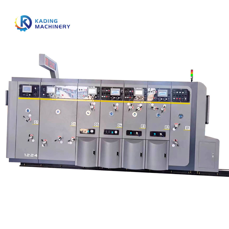 Mesin Cetak Karton Flexo Karton Bergelombang 1-6 Warna Dengan 3 Warna