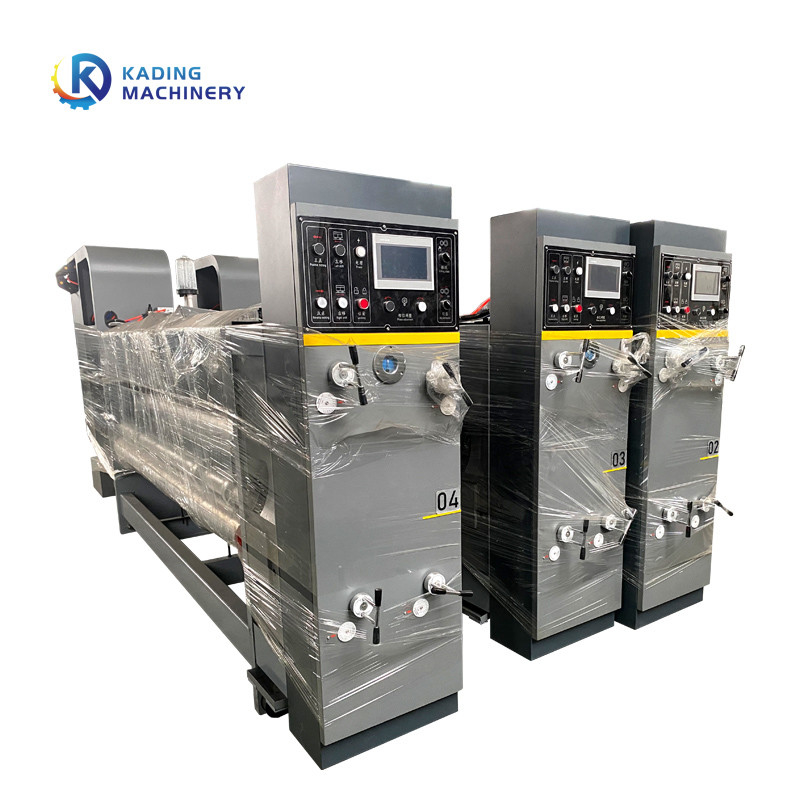 1-6 Warna Mesin Cetak Kotak Karton Otomatis Penuh Untuk Karton Bergelombang Membuat Kemasan Printer
