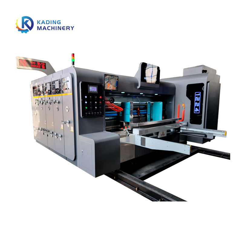 1-6 Warna Mesin Cetak Kotak Karton Otomatis Penuh Untuk Karton Bergelombang Membuat Kemasan Printer