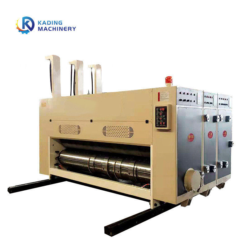 Mesin Cetak Karton Pengumpan Rantai Dengan Pencetakan Slotting Die Cutting Untuk Kotak Bergelombang