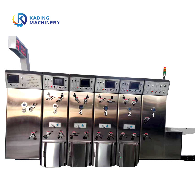Automatic Feeding Carton Box Printer Die Cutter Slotter Of Water Ink Untuk Pembuatan Kotak Taco