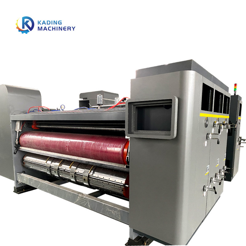 Slotting Knife Carton Box Mesin Pemotong Mati Dengan Fase Perbaikan Mekanis Dan Roda Pemotongan Naik