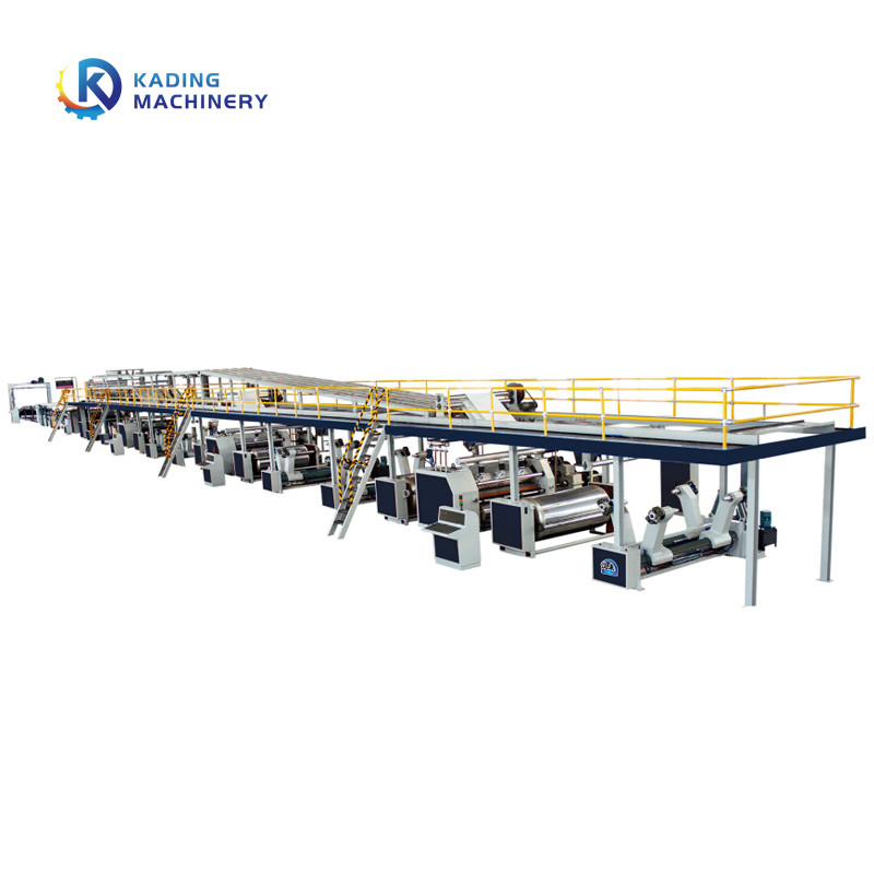 Garis Bergelombang Sepenuhnya Otomatis Dengan Mesin Pembuat Papan Lembaran 7 Ply