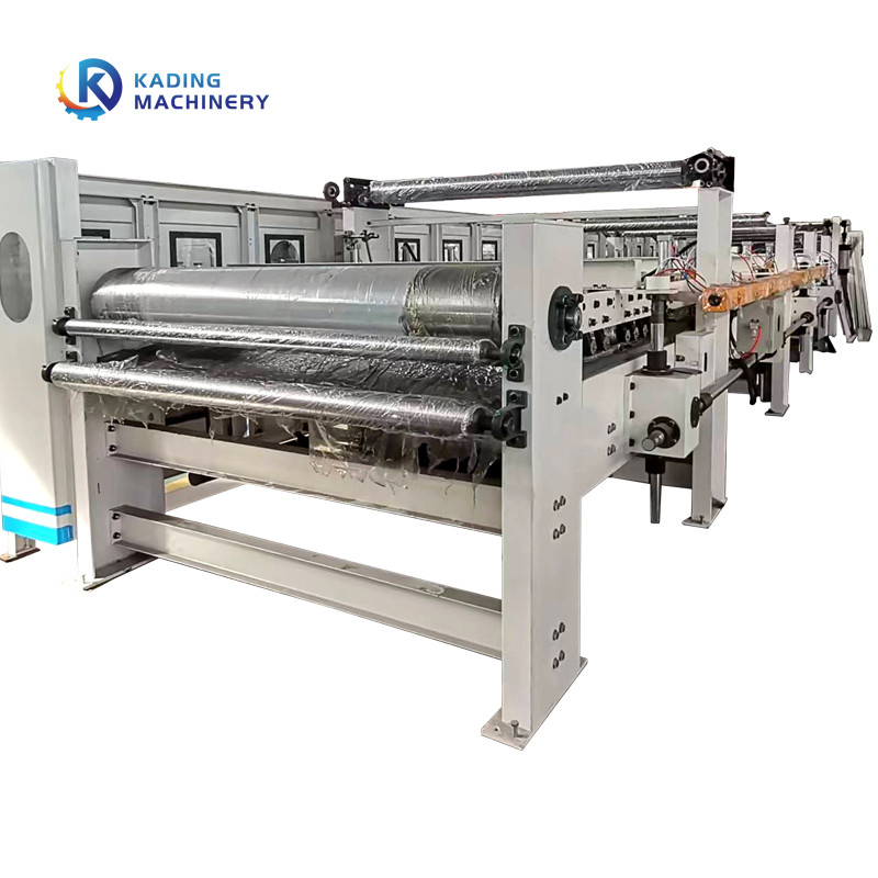 3 / 5 / 7 Lapisan Lini Produksi Papan Bergelombang Dengan Stand Roll Reel yang Didorong Hidrolik