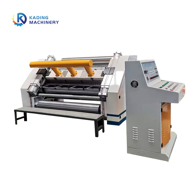 Mesin Pemanas Uap Bergelombang Fingerless Single Facer 1400mm Lebar Kertas Bergelombang