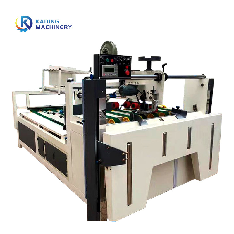Gluer Folder Kotak Bergelombang Semi Otomatis Untuk Kotak Karton 2600mm 2800mm Dengan Pengumpanan Manual