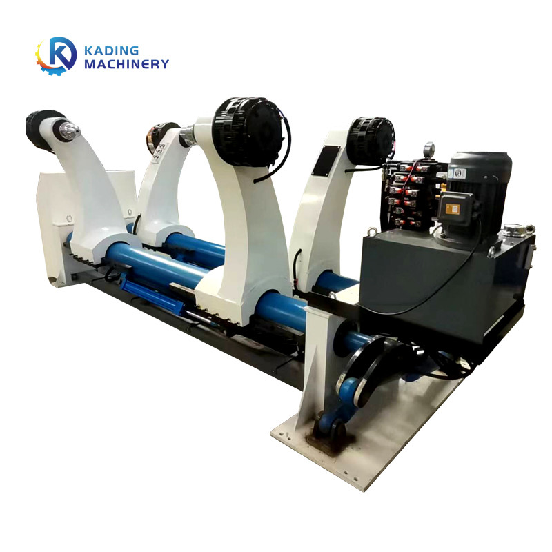 60-100m/Min Hidrolik Mill Roll Stand Dengan Trolley Kertas Untuk Kertas Karton Bergelombang