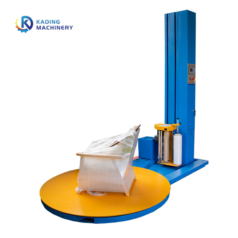 20-40pcs / jam Semi Auto Stretch Wrap Machine Untuk Kemasan Kotak Bergelombang Diameter 2200mm