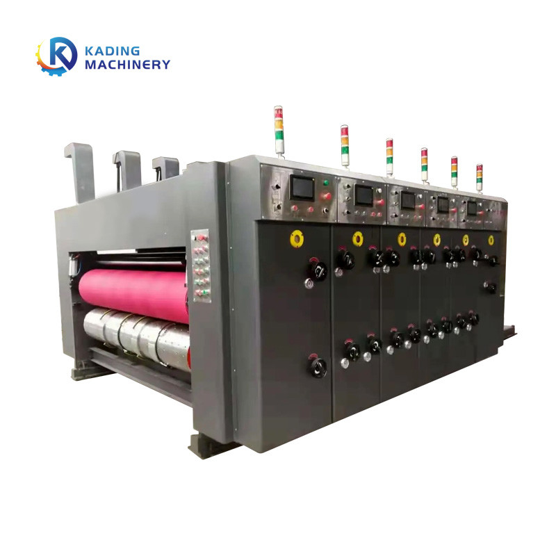 Mesin Cetak Flexo Bergelombang Flexographic 4 Warna Berkecepatan Tinggi