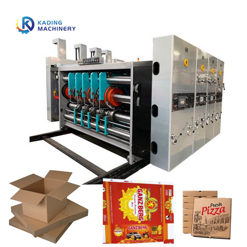 Mesin Cetak Kotak Bergelombang Flexo Tinta Berbasis Air Rotary Die Cutting