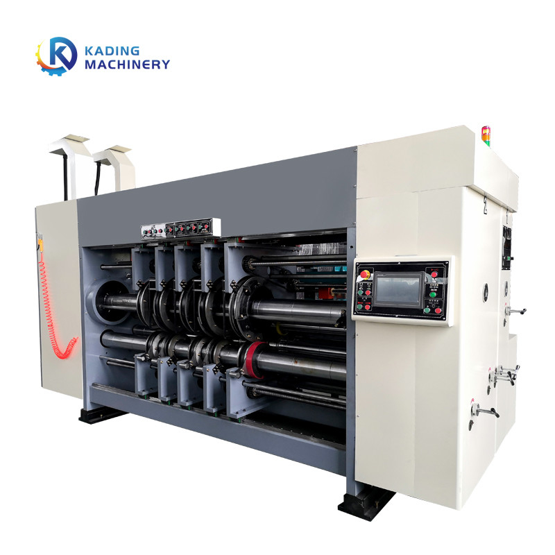 3 Warna Corrugated Box Printing Machine Untuk Die Cutting Pizza Box