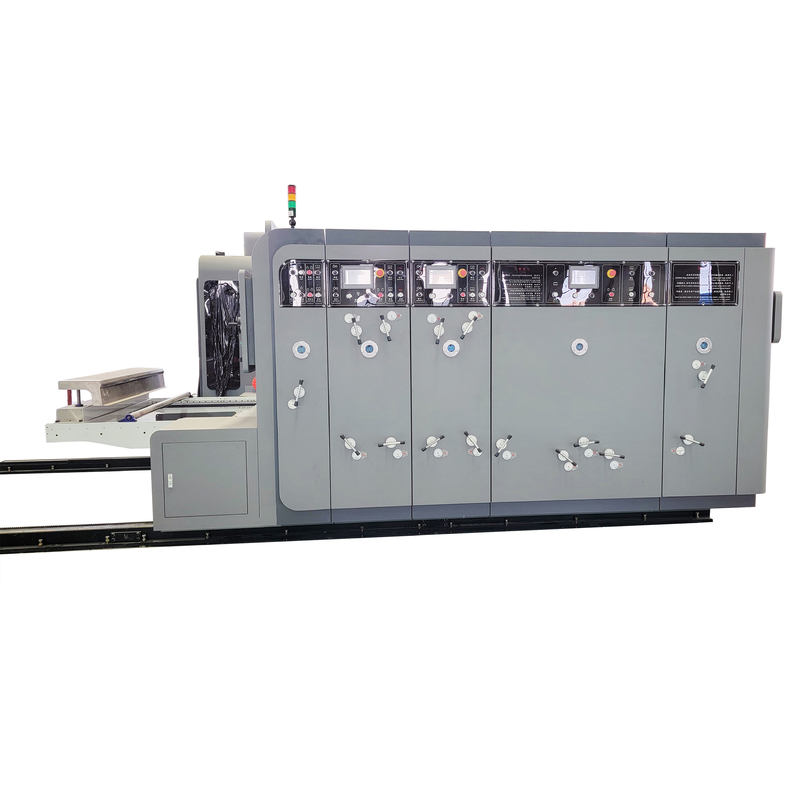 3 Warna Corrugated Box Printing Machine Untuk Die Cutting Pizza Box
