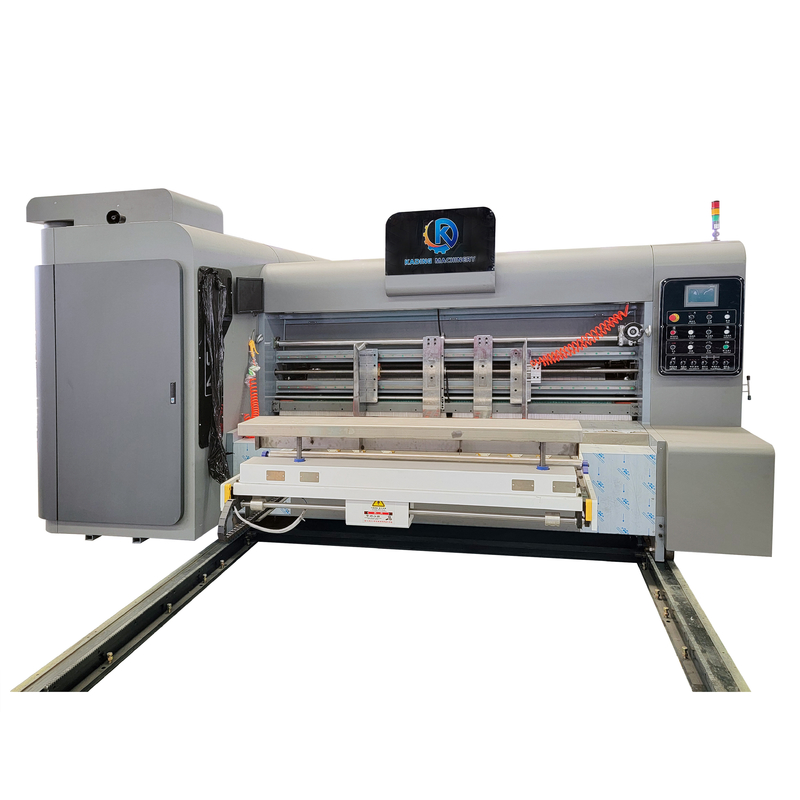 Vacuum Transfer Kertas kotak bergelombang Mesin Pencetakan Automatic Servo Motor Feed
