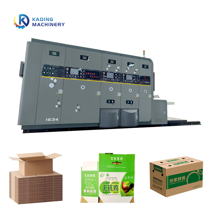 Front Edge Corrugated Box Printer Untuk 3 5 7 Lapisan Paper Board Dengan Slotting Attachment