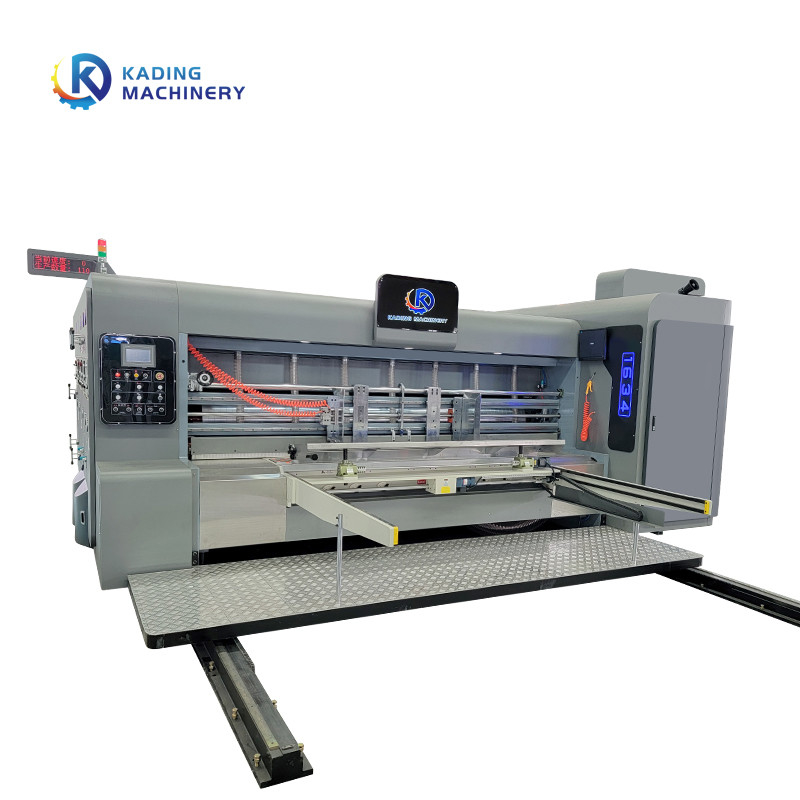 Mesin Pencetak Kotak Karton Tinta Air Dengan Slotter Die Cutter Untuk Kotak Karton Bergelombang