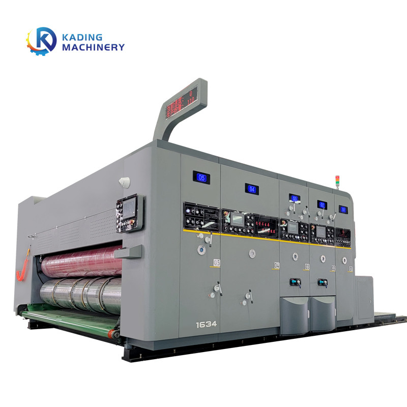 Front Edge Corrugated Box Printer Untuk 3 5 7 Lapisan Paper Board Dengan Slotting Attachment